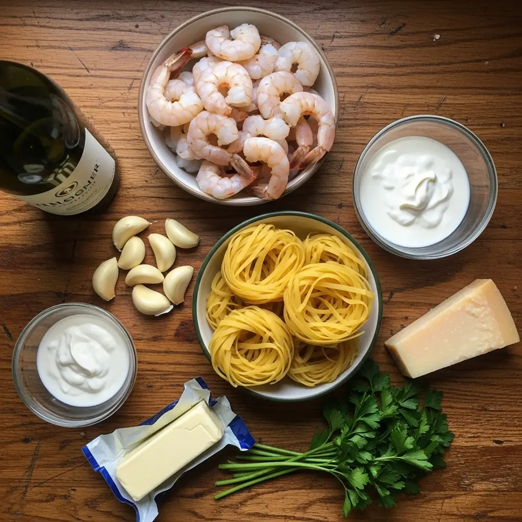 Creamy Garlic Shrimp Pasta