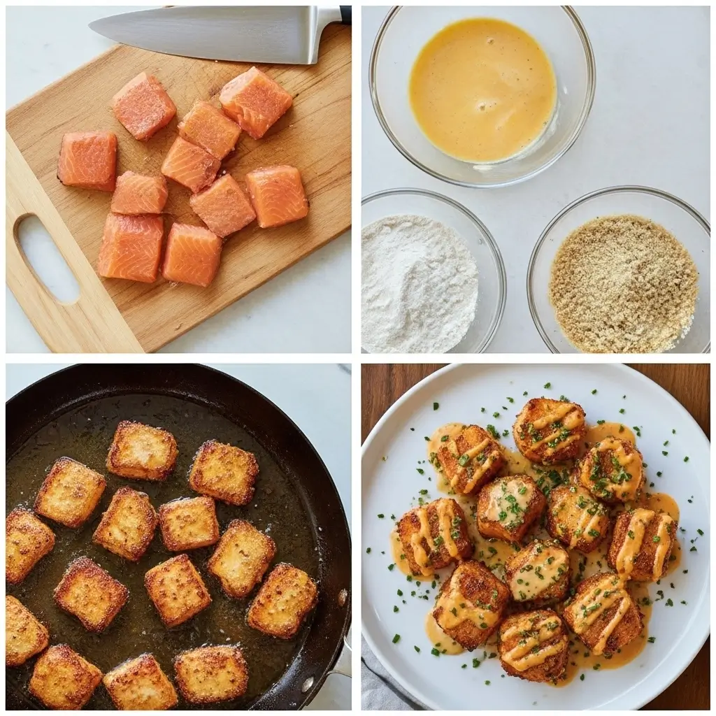 Crispy Bang Bang Salmon Bites