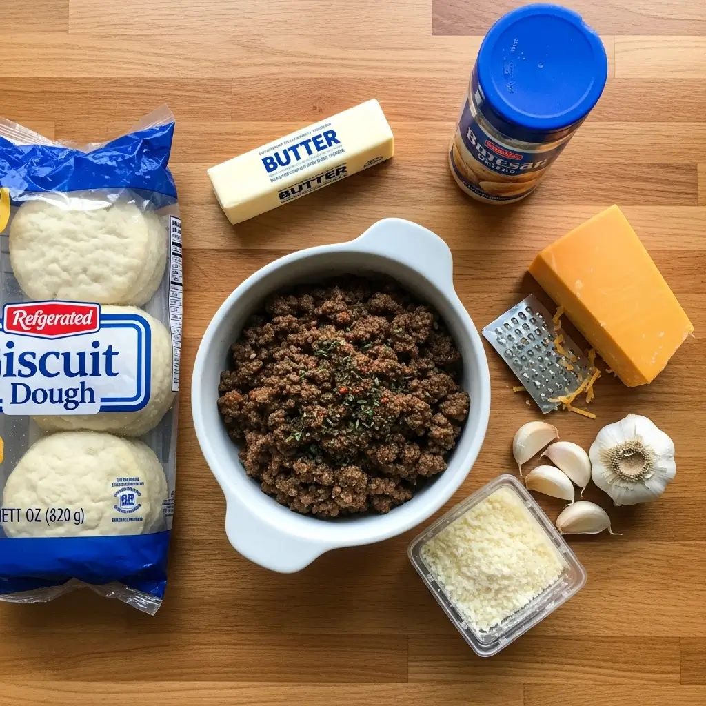 Garlic Parmesan Cheeseburger Bombs