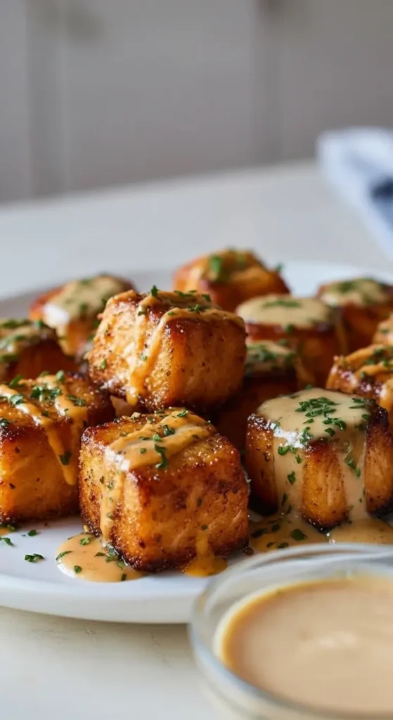 Crispy Bang Bang Salmon Bites