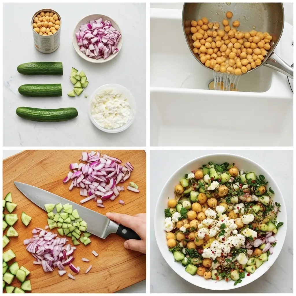 Cottage Cheese And Chickpea Salad
