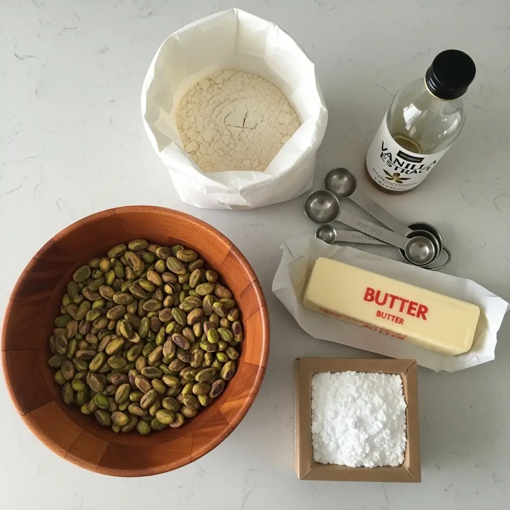 Pistachio Wedding Cookies