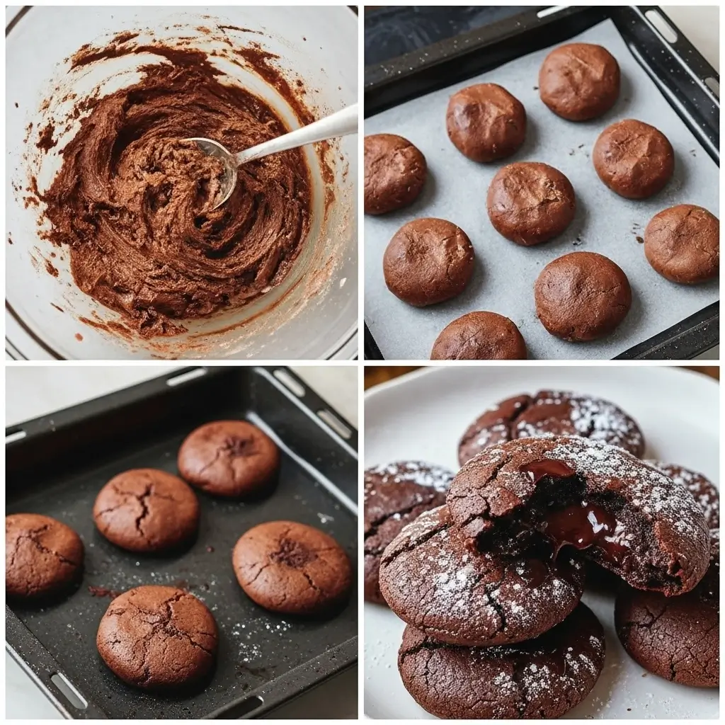 Chocolate Lava Brownie Cookies