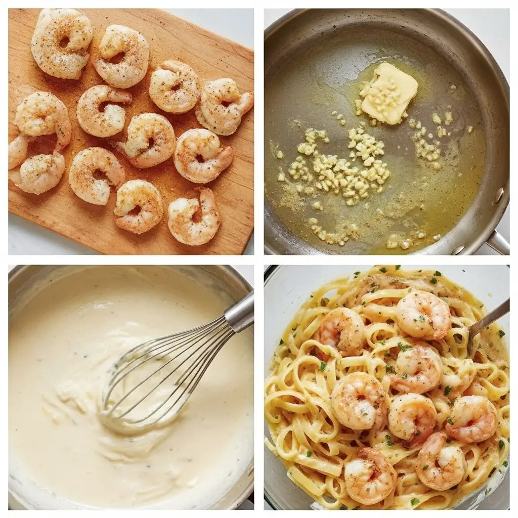 Creamy Garlic Shrimp Pasta